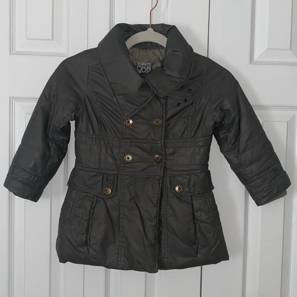 MEXX dark sage/green Fall/spring jacket for girls in a size 3-4